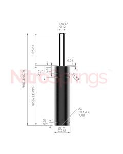 0.98x17.83 7.87in travel mini compression spring